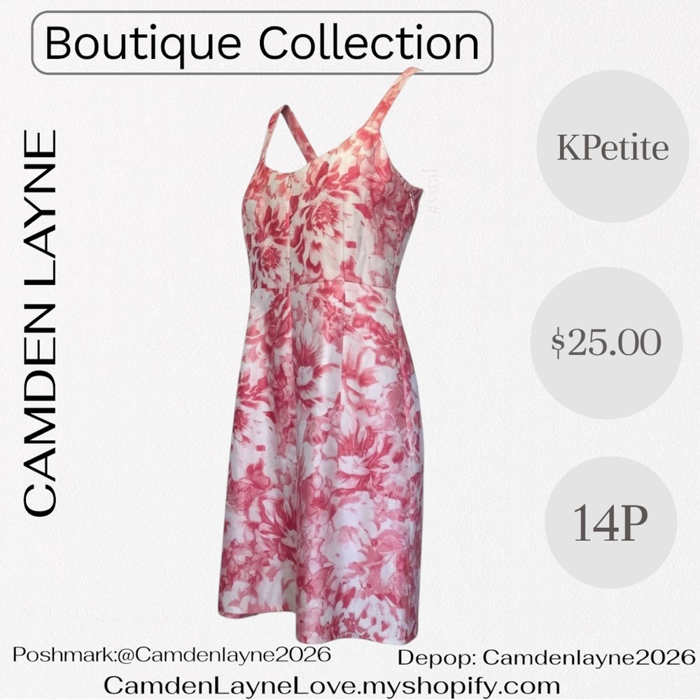 K Petite Bloom & Beyond Floral Midi Dress in Pink - Picture 4 of 6